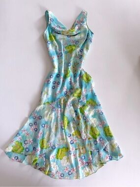 Vintage Dress-U By Sharon Y2K Blue Floral Midi
Dress Fairycore